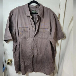 Eddie Bauer Men's 100% Brown Collar XXL Tall Shirt